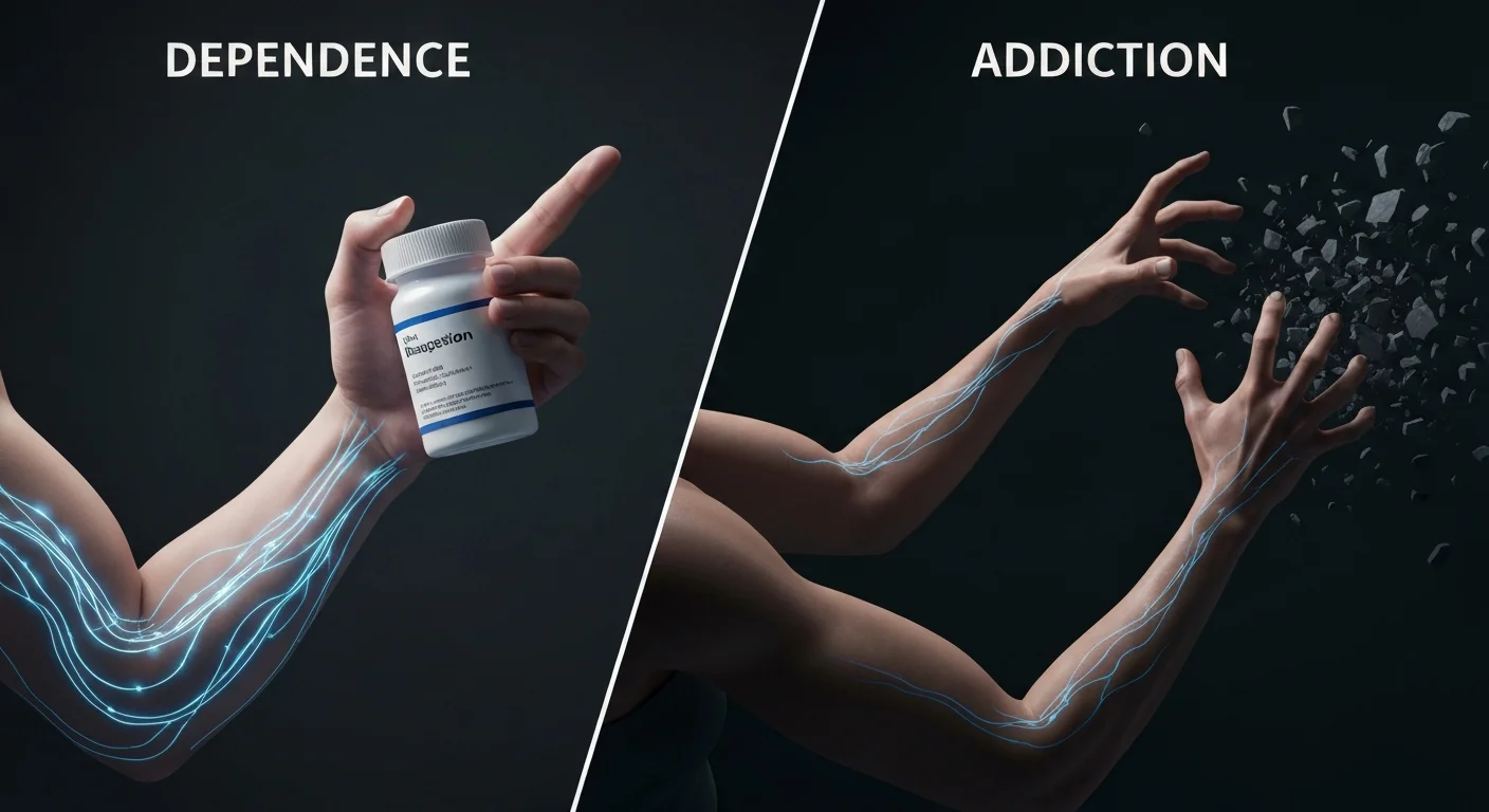 difference between addiction and dependence